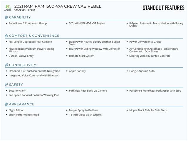2021 Ram 1500 Rebel Crew Cab 4x4 57 Box