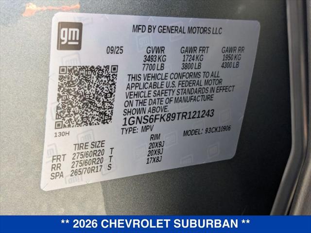 2026 Chevrolet Suburban Premier, 4WD