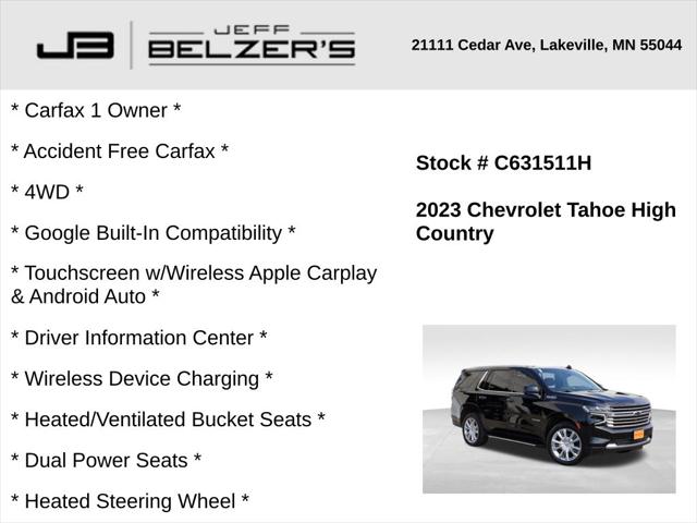 2023 Chevrolet Tahoe 4WD High Country 2023 Chevrolet Tahoe 4WD High Country