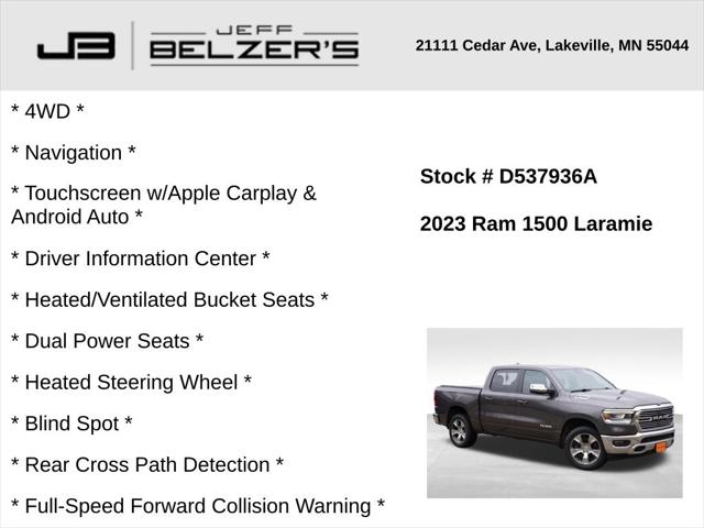 2023 RAM 1500 Laramie Crew Cab 4x4 57 Box 2023 RAM 1500 Laramie Crew Cab 4x4 57 Box