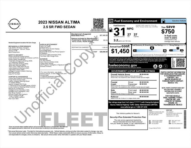 2023 Nissan Altima SR FWD
