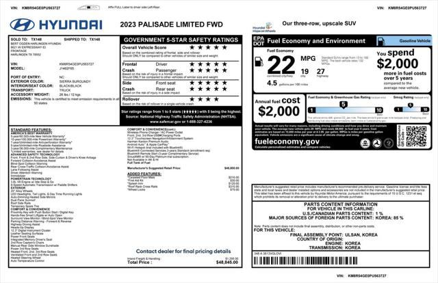 2023 Hyundai Palisade Limited 2023 Hyundai Palisade Limited