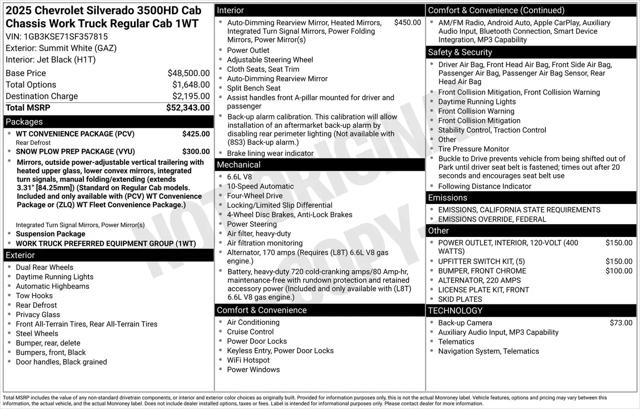 2025 Chevrolet Silverado 3500HD Work Truck