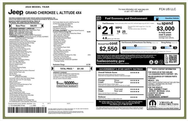2024 Jeep Grand Cherokee L Altitude 4x4 2024 Jeep Grand Cherokee L Altitude 4x4