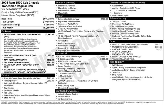 2026 Ram 5500 Chassis Cab Tradesman