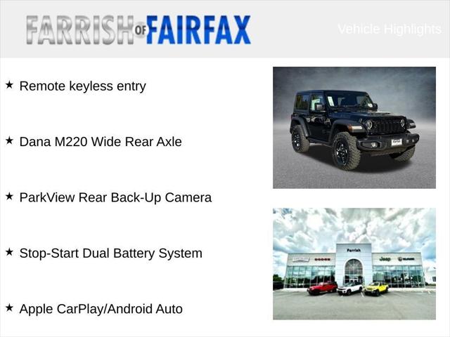 2026 Jeep Wrangler WRANGLER 2-DOOR WILLYS 2026 Jeep Wrangler WRANGLER 2-DOOR WILLYS