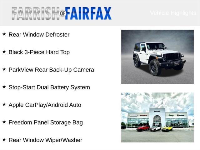 2026 Jeep Wrangler WRANGLER 2-DOOR WILLYS 2026 Jeep Wrangler WRANGLER 2-DOOR WILLYS