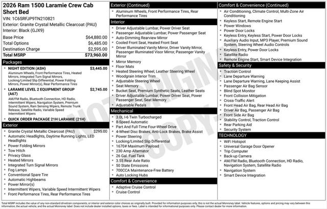 2026 Ram 1500 Laramie Crew Cab 4x4 57 Box