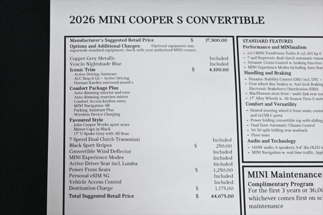 2026 MINI Cooper Convertible Cooper S
