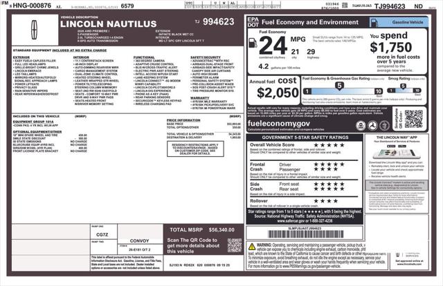 New 2026 Lincoln Nautilus Premiere For Sale in Muscle Shoals, AL