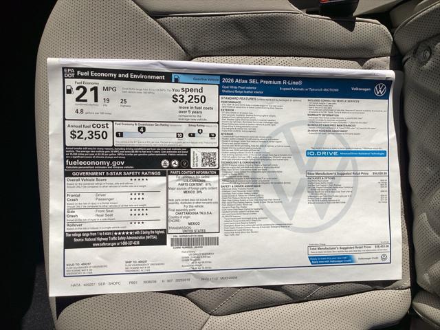 2026 Volkswagen Atlas 2.0T SEL Premium R-Line