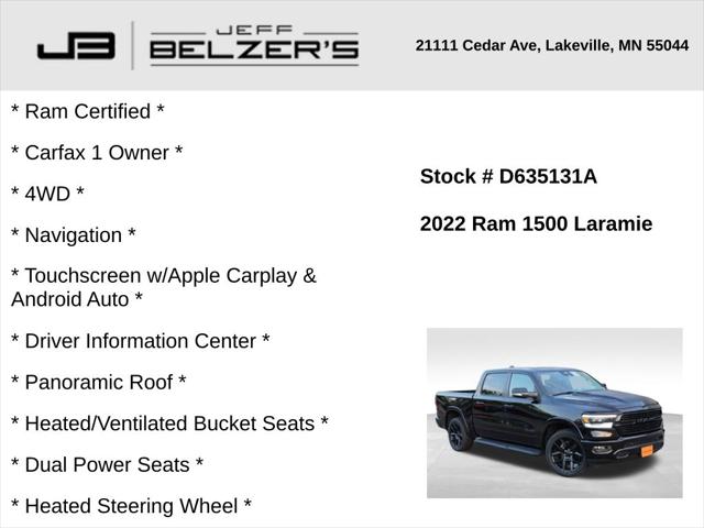 2022 RAM 1500 Laramie Crew Cab 4x4 57 Box