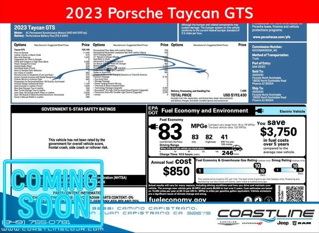 2023 Porsche Taycan GTS