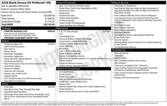 2026 Buick Encore GX Preferred FWD