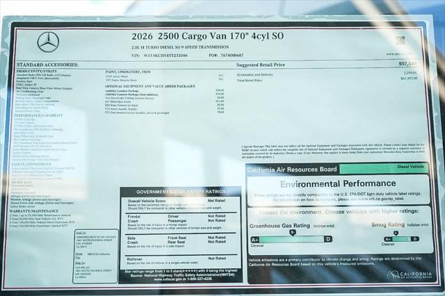 2026 Mercedes-Benz Sprinter Cargo Van High Roof 4-Cyl Diesel