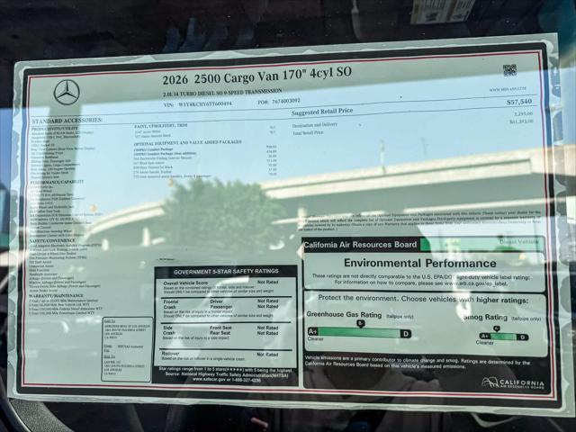 2026 Mercedes-Benz Sprinter Cargo Van High Roof 4-Cyl Diesel