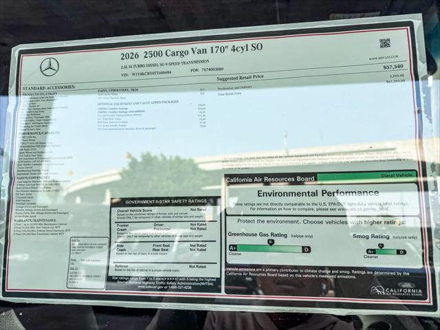 2026 Mercedes-Benz Sprinter Cargo Van High Roof 4-Cyl Diesel