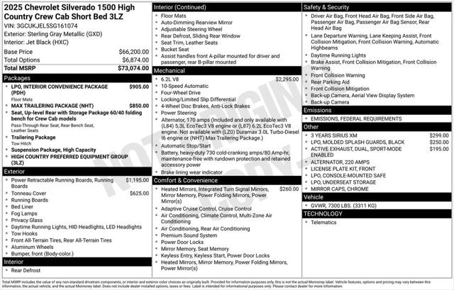 2025 Chevrolet Silverado 1500 4WD Crew Cab Short Bed High Country 2025 Chevrolet Silverado 1500 4WD Crew Cab Short Bed High Country