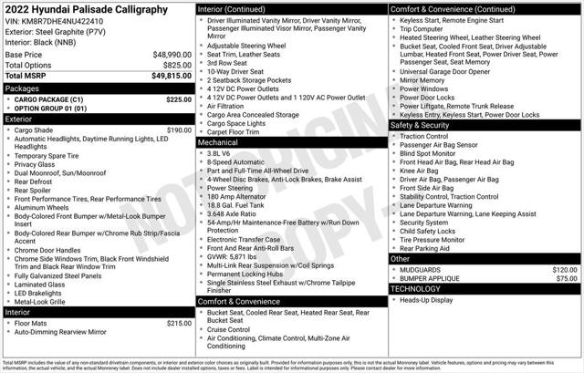 2022 Hyundai Palisade Calligraphy 2022 Hyundai Palisade Calligraphy