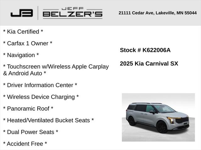 2025 Kia Carnival MPV SX 2025 Kia Carnival MPV SX