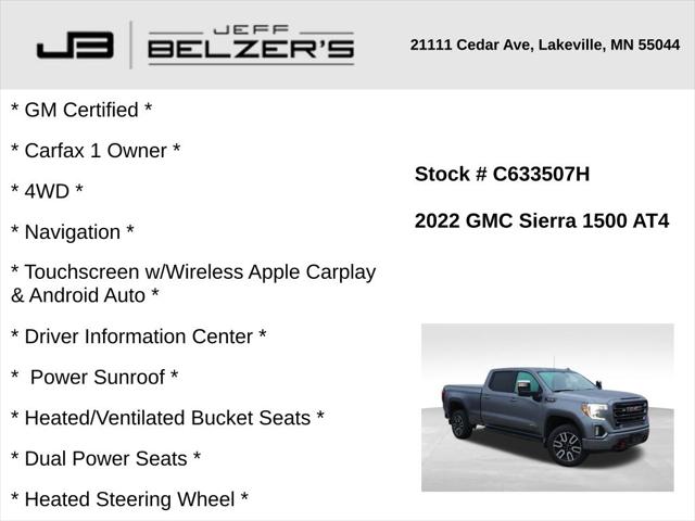 2022 GMC Sierra 1500 Limited 4WD Crew Cab Standard Box AT4