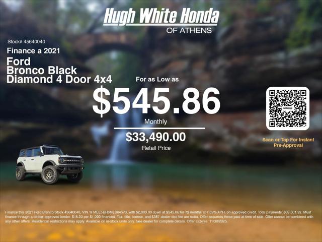 2021 Ford Bronco Black Diamond