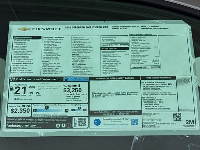 2026 Chevrolet Colorado 2WD LT