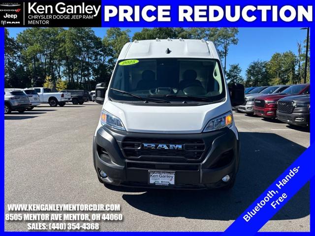 2025 RAM ProMaster 2500 Cargo Van Tradesman High Roof 159 WB w/Pass Seat