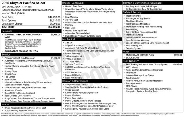 2026 Chrysler Pacifica Select AWD