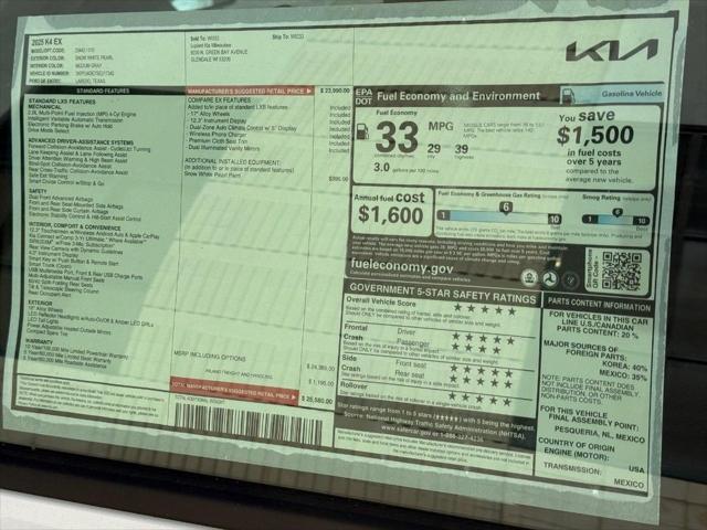 2025 Kia K4 EX