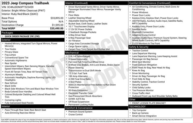 2023 Jeep Compass Trailhawk 4x4 2023 Jeep Compass Trailhawk 4x4