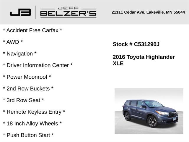 2016 Toyota Highlander XLE V6