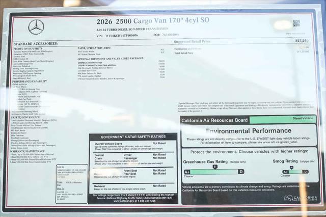 2026 Mercedes-Benz Sprinter Cargo Van High Roof 4-Cyl Diesel