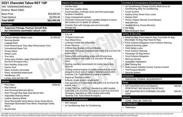 2021 Chevrolet Tahoe 4WD RST 2021 Chevrolet Tahoe 4WD RST