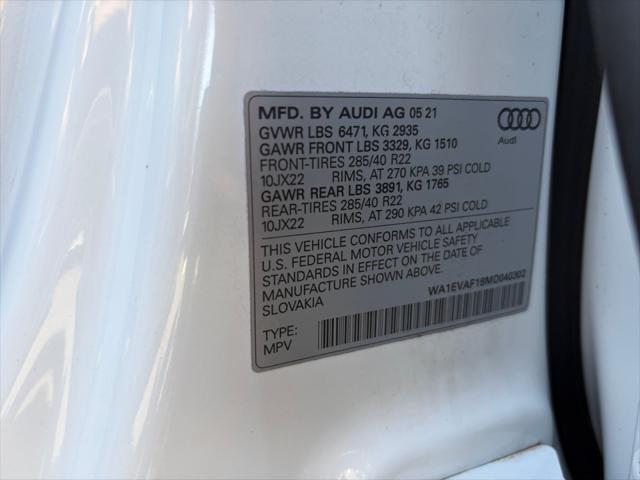 2021 Audi Q8 Premium Plus 55 TFSI quattro Tiptronic
