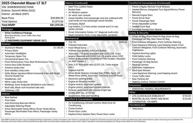 New 2025 Chevrolet Blazer For Sale in Tuscumbia, AL