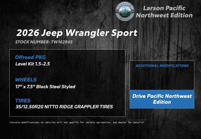 2026 Jeep Wrangler WRANGLER 4-DOOR SPORT