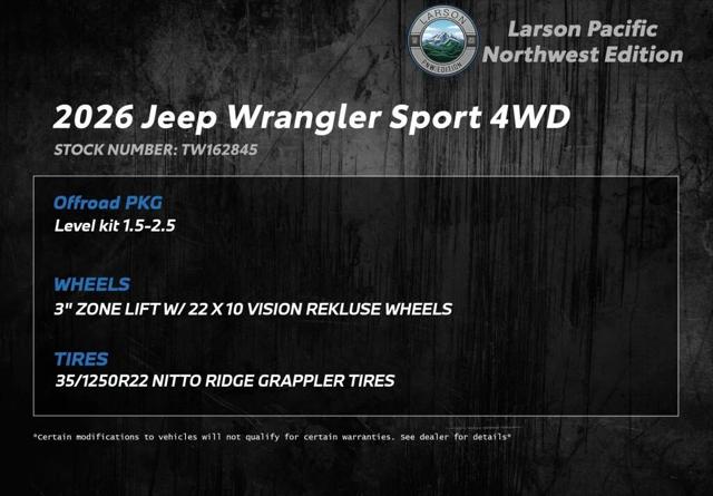 2026 Jeep Wrangler WRANGLER 4-DOOR SPORT