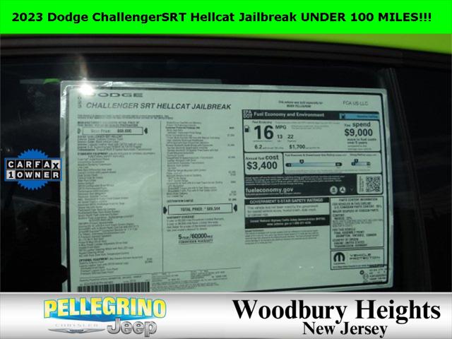 2023 Dodge Challenger SRT Hellcat Jailbreak 2023 Dodge Challenger SRT Hellcat Jailbreak
