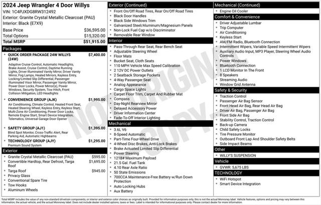 2024 Jeep Wrangler 4-Door Willys 4x4