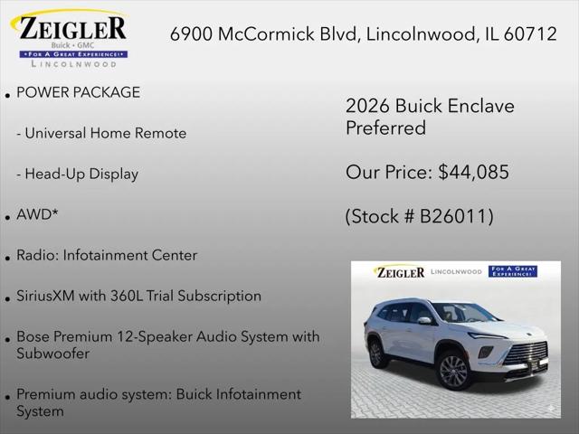 2026 Buick Enclave Preferred FWD