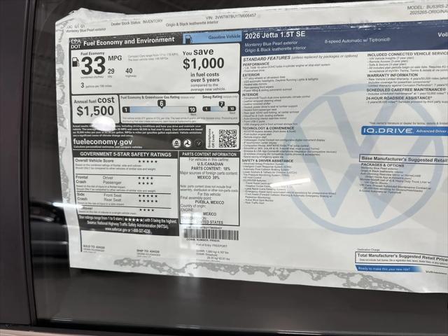 2026 Volkswagen Jetta SE