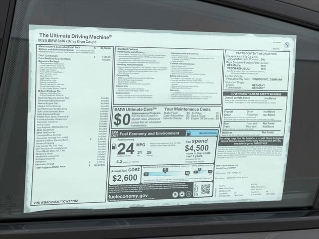 2026 BMW 840 Gran Coupe i xDrive