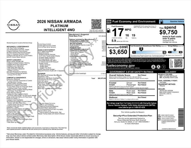 2026 Nissan Armada Platinum