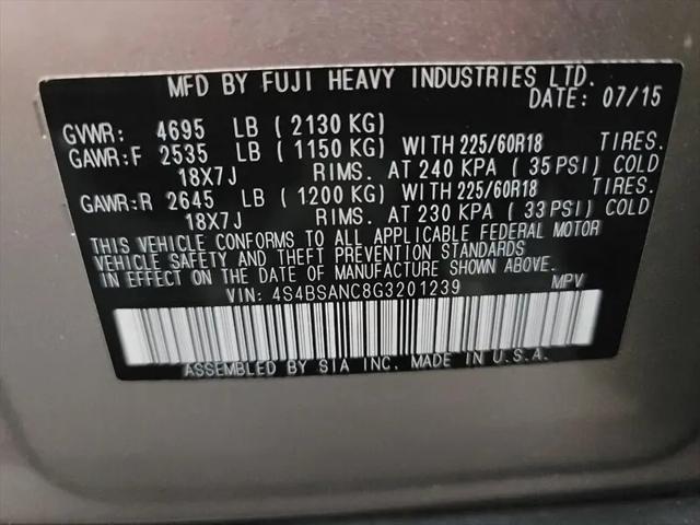 2016 Subaru Outback 2.5i Limited