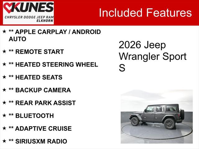 2026 Jeep Wrangler WRANGLER 4-DOOR SPORT S 2026 Jeep Wrangler WRANGLER 4-DOOR SPORT S