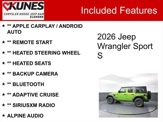 2026 Jeep Wrangler WRANGLER 4-DOOR SPORT S 2026 Jeep Wrangler WRANGLER 4-DOOR SPORT S