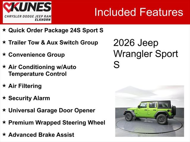 2026 Jeep Wrangler WRANGLER 4-DOOR SPORT S 2026 Jeep Wrangler WRANGLER 4-DOOR SPORT S
