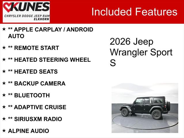 2026 Jeep Wrangler WRANGLER 4-DOOR SPORT S 2026 Jeep Wrangler WRANGLER 4-DOOR SPORT S