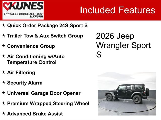 2026 Jeep Wrangler WRANGLER 4-DOOR SPORT S 2026 Jeep Wrangler WRANGLER 4-DOOR SPORT S